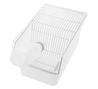 Cage de Laboratoire Rectangulaire pour Souris, Acier Inoxydable et PP | Couvercle Grillagé Ventilé Anti-évasion, Base Plastique Transparente, Élevage Sécurisé de Rongeurs en Animalerie