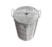 Cage Filtrante Acier Inox 304 pour Pompe Submersible, Maille Fine 0,1 cm | Cache-filtre avec Couvercle à Fermoir Poignées, pour Pompe D’étang, Puits, Puisard, Eaux Usées(45x80cm/17.7x31.5in)