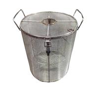 Cage Filtrante Pompe Submersible Acier 304, Crépine Maille Fine 0,2 cm | Cache-filtre Robuste avec Fermoir Rapide et Poignées pour Bassin, Puisard, Puits, Eaux Usées(35x80cm/13.8x31.5in)