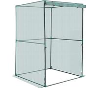Cage pour cultures, 1,2 x 1,2 x 1,8 m Tente de protection des plantes avec porte à fermeture éclair, cage pour cultures hautes résistante au vent, facile à installer, couverture pour plates-bandes sur