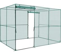 Cage pour cultures, 2,9 x 1,94 x 1,94 m Tente de protection des plantes avec porte à fermeture éclair, cage haute résistante au vent, facile à installer, couverture pour plates-bandes surélevées en ex