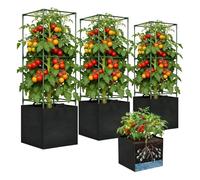 Cage support à tomates treillis grimpant en acier inoxydable | Cage à tomates pour jardin de balcon Pour terrasse jardinière surélevée arrière-cour concombres haricots aubergines et légum