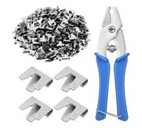 CageFasteningClipKit Pince à boucle métallique avec 300 clips | outil de montage de cage durable, système de connecteur sécurisé | Solution de réparation fiable pour animaux de compagnie po