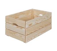 Cagette en bois de pin coloris naturel - longueur 51 x profondeur 31,50 x hauteur 23cm --