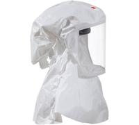 Cagoule légère à usage unique 3M Versaflo S433L avec support de tête intégré, matériau textile universel, avec protection supplémentaire pour le cou et les épaules, taille M/L Matériau : Web 24 x1 mor