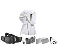 Cagoule légère jetable 3M Speedglas Versaflo S533L, protection du cou et des épaules, taille M/L avec protection respiratoire à ventilation assistée Adflo avec tuyau d'air QRS, adaptateur, débitmètre 