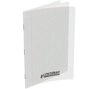 Cahier 140 pages seyès 90 g, couverture polypropylène incolore, format 21 x 29,7 cm CONQUERANT