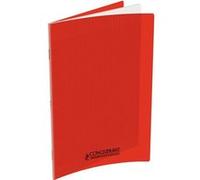 Cahier 140 pages seyès 90 g, couverture polypropylène rouge, 24 x 32 cm CONQUERANT - rouge