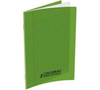 Conquérant 400089841 Cahier agrafé A4 couverture polypro 140 pages grands carreaux Vert