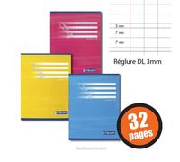 Cahier - 17x22(Cm) - Dl 3mm - 32 Pages - Couverture En Carton - Sans Spirale - Clairefontaine - Calligraphe