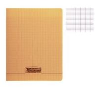 Cahier piqué 8000 POLYPRO 17x22 cm 192 pages grands carreaux 90 g - Orange