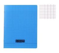 Cahier piqué 8000 POLYPRO 17x22 cm 192 pages grands carreaux 90 g - Bleu