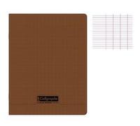 Cahier piqué 8000 POLYPRO 17x22 cm 48 pages grands carreaux 90 g - Marron