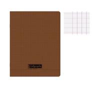 Cahier piqué 8000 POLYPRO 17x22 cm 48 pages grands carreaux 90 g - Marron