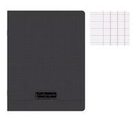 Cahier piqué 8000 POLYPRO 17x22 cm 48 pages grands carreaux 90 g - Noir