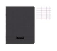 Cahier piqué 8000 POLYPRO 17x22 cm 48 pages grands carreaux 90 g - Noir
