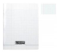 Calligraphe Cahier piqué 8000 POLYPRO 17x22 cm 96 pages grands carreaux 90 g Incolore