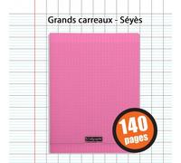 Cahier - 24x32(Cm) - Grands Carreaux - 140 Pages - Couverture En Polypro - Sans Spirale - Clairefontaine - Calligraphe