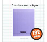 Cahier piqué - CLAIREFONTAINE - 8000 POLYPRO - Violet - 24x32cm - 192 pages - 90g/m²