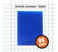 Cahier - 24x32(cm) - Grands carreaux - 96 pages - couverture en polypro bleu - sans spirale - Hamelin G