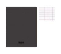 Cahier piqué 8000 POLYPRO 24x32 cm 96 pages grands carreaux 90 g - Noir