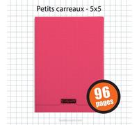 Calligraphe Cahier piqué 8000 POLYPRO - 24x32 cm - 96 pages - petits carreaux 90 g - Rouge