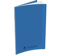 Cahier 24x32 couverture plastique bleu 192p grands carreaux 70g