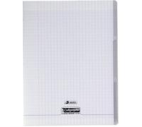 Cahier 3 index piqué 8000 POLYPRO 24x32 cm 96 pages grands carreaux 90 g - Incolore