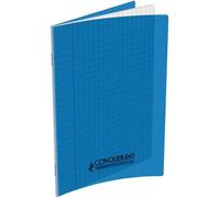 Cahier Piqures Grand Carreaux Polypropylène 17x22 32p 90g - Bleu