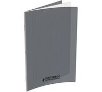 Conquerant Cahier agrafé polypropylène A4+ 24x32 cm 48 pages Seyès 90 g/m² Gris
