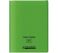 Cahier A Rabat Conquerant Classique Agrafe 240X320 96P 90G Seyes Polypro Vert