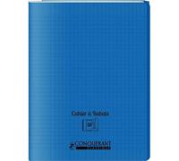 Cahier A Rabat Conquerant Classique Agrafe 240X320 96P 90G Seyes Polypro Bleu