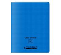 Cahier A Rabat Conquerant Classique Agrafe 240X320 96P 90G Seyes Polypro Bleu