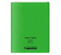 Cahier A Rabat Conquerant Classique Agrafe 240X320 96P 90G Seyes Polypro Vert