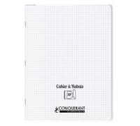 Cahier A Rabat Conquerant Classique Agrafe 240X320 96P 90G Q5/5 Polypro Incolore