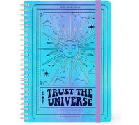 Cahier À Rayures Avec Spirale,Format A5,En Papier Fsc Certifié,Spiral Notebook,Édition Spéciale,Contient 1 Feuille D'autocollants,160 Pages,Fermeture Avec Élastique,15 X 21 Cm,Tarot