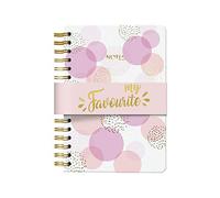 Cahier à spirale 14 x 21 cm - Vesta Gold - Bulles