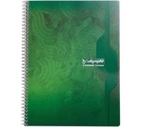Cahier à spirale 24 x 32 cm - 180 pages grands carreaux (Seyès) 70 g - coloris assortis