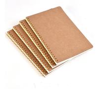 Cahier à Spirale A5 Ligné: Lot de 4 Carnet de Notes Cahier Note 50 Feuilles Pages Cahier de Dessin Papier Épais 80g Bloc Note