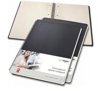 Cahier à spirale format A4, couverture rigide, lot de 3