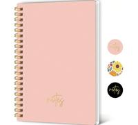 Cahier à spirale horizontal, 140 pages, cahier à grille à puces pour la tenue de journal et la prise de notes, journal d'écriture, A5 (15,24 cm x 20,32 cm), cadeau unisexe, fournitures de bureau pour