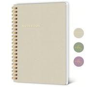 Cahier à spirale horizontal, unisexe, 140 pages, cahier à grille de points pour la journalisation et la prise de notes, journal d'écriture, A5 (15,24 cm x 20,32 cm), cadeau pour hommes et femmes, four
