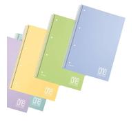 Cahier à spirale Pastel One Color - A5+ - perforé - carré 4 mm - 80 feuilles - 80 g - couverture PPL - Blasetti