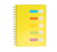 Cahier à Spirale pour École, Cahier Épais en Papier, Rentrée Scolaire | Écriture Fluide, Format Pratique pour Étudiants, Carnet de Notes, Usage Quotidien, Jaune, Fêtes D’anniversaire