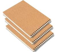 Cahier à spirales A4, 160 g/m², couverture rigide en papier kraft blanc, 100 pages