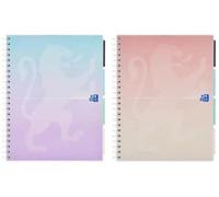 Cahier à spirales A4/80K Projectbook pastel (5 pièces) OXFORD