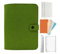 Cahier à spirales Filz, format A5/A6, rechargeable, papier ligné, 90 feuilles, classeur vert