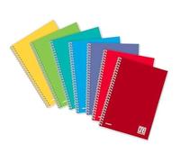 Cahier à spirales latérales BLASETTI One Color - Format A4 - Lignée 1R - Papier 80g