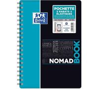 Cahier Oxford Etudiants Nomadbook B5 grands carreaux Seyès 160 pages reliure spirale couverture polypro coloris assortis