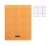 Cahier piqué 8000 POLYPRO A4 48 pages grands carreaux 90 g - Orange